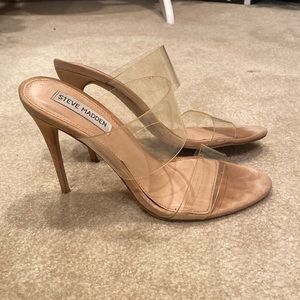 Steve Madden clear strap heels
